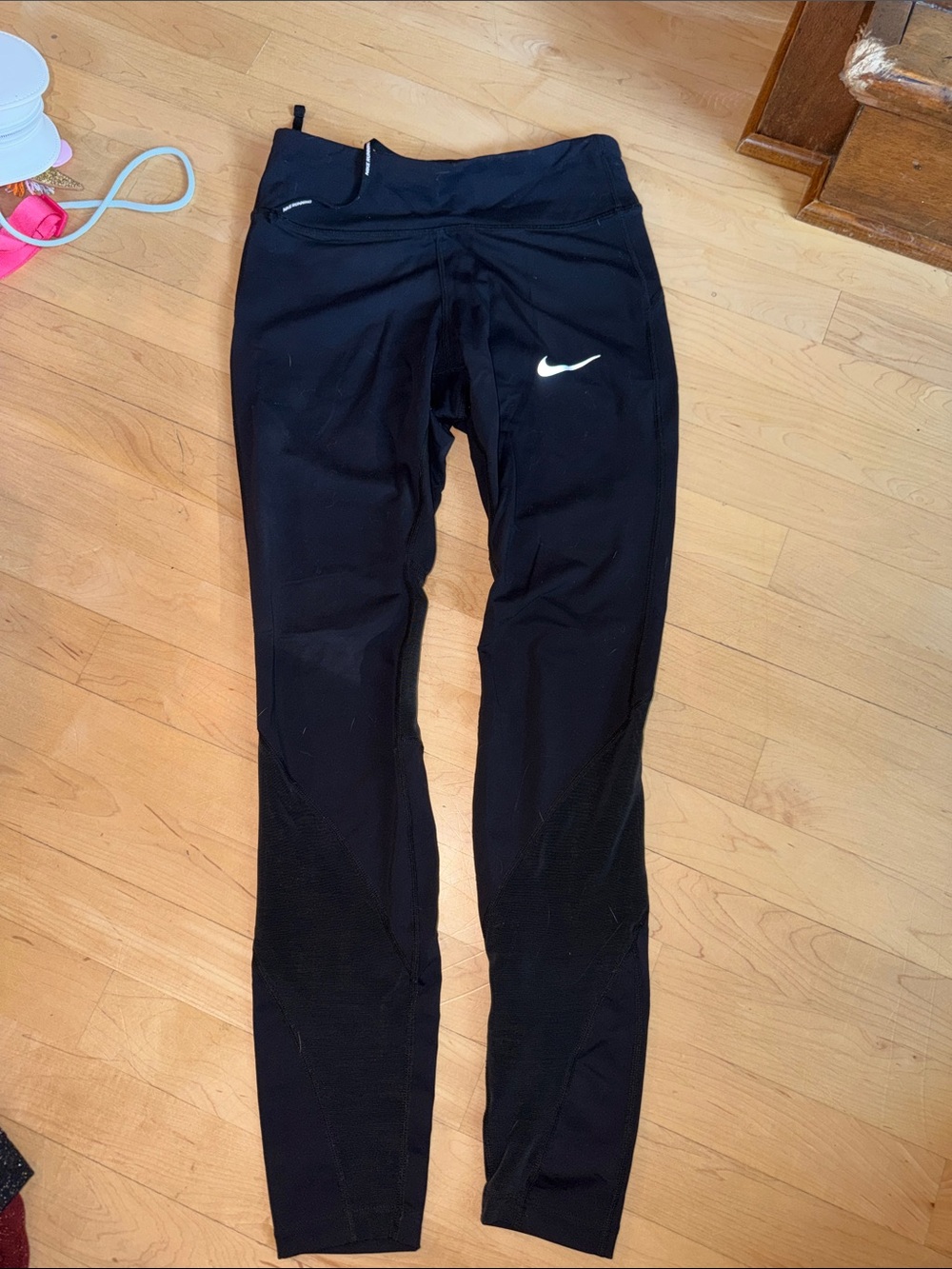 Nike Black Leggings with White Swoosh